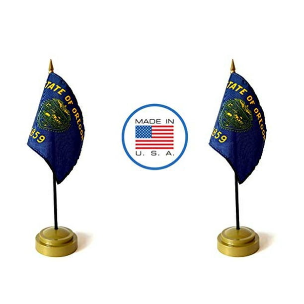 4"x6" Oregon Stick Flag Table Staff Desk Table 4"x6" Oregon Stick Flag Table Staff Desk Table